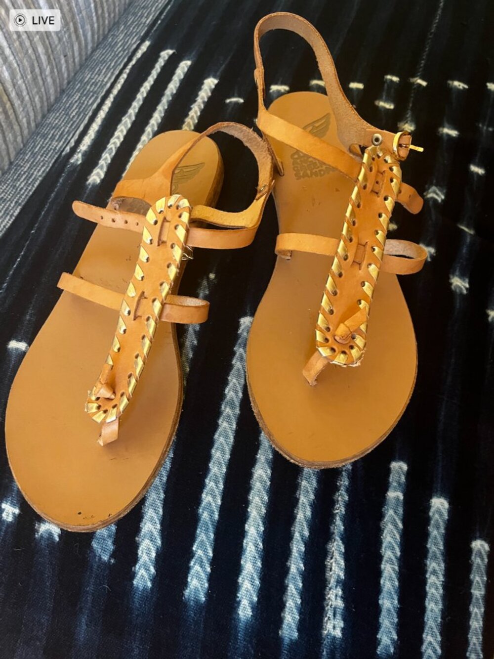Ancient Greek Leather Sandals 39/9